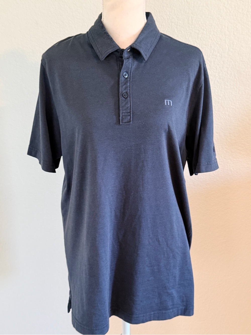 Travis Mathew Navy Short-Sleeve Polo